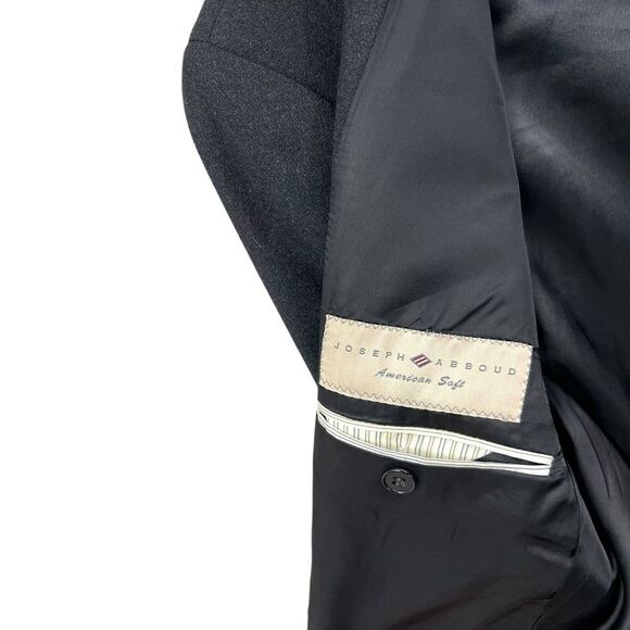 Joseph Abboud Mens Wool Blazer Suit American Soft Notch  Double Vent Gray Sz 42S - Picture 4 of 7